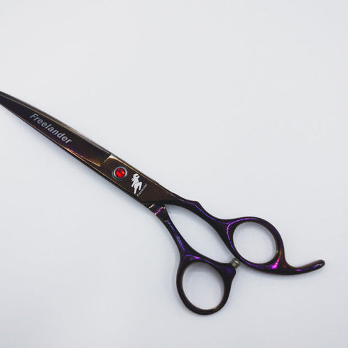 【Freelanderフリーランダー】JS-7.0 トリミングシザー カーブシザー オフセット 右利き トリマー ペット 7インチ 中古 sc444